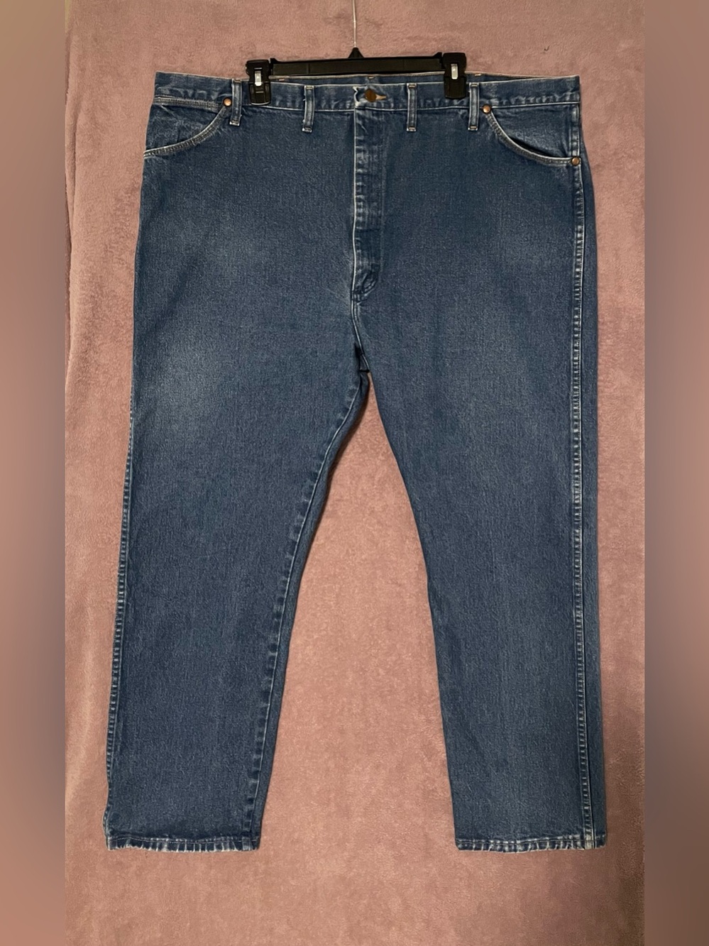 Wrangler 13MWZ Cowboy Cut Original Fit Jeans Mens 48x32 Heavyweight Blue Denim⁠
